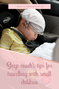 A sleep coach's top tips for travelling with small children that will help you survive long flights, adjust sleep routines and settle into the new environment with more ease. #babysleeptips #travelwithkids #travellingwithkids #travellingwithbaby