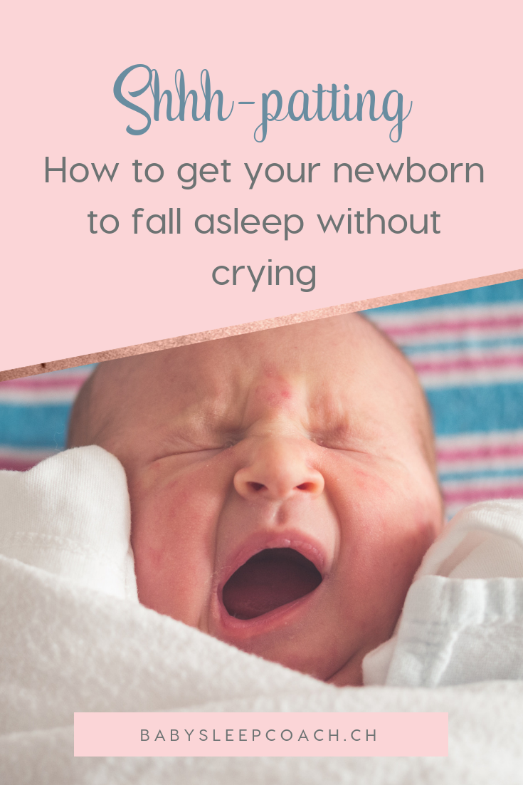 How to get your newborn to fall asleep without all the crying? Try the shhh-pat method - easy to implement and it works!